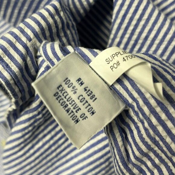 Ralph Lauren Men's Short Sleeve Button Down Shirt Blue White Stripe 2XB/2XL - Picture 6 of 7